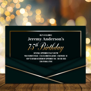 Invitation Soirée Soirée Soirée d'Anniversaire Soixante-quinz