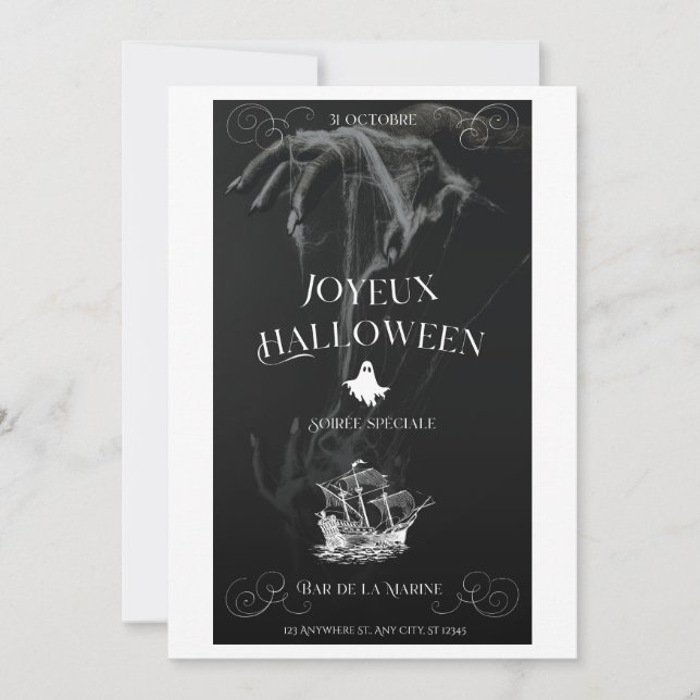 Invitation 🎃 Soirée Spéciale Halloween au Bar de la Marine  (Devant)