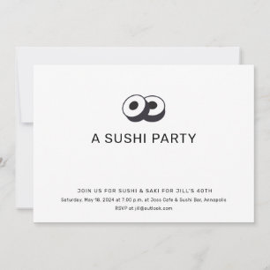 Invitation Soirée Sushi Anniversaire