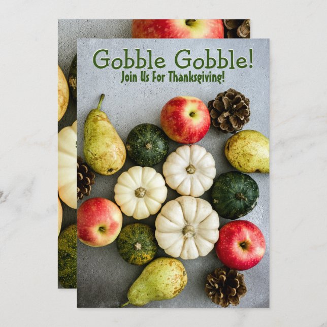 Invitation Soirée Thanksgiving (Devant / Derrière)