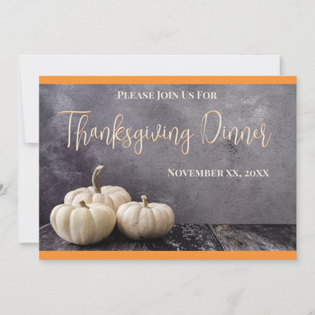 Invitation Soirée Thanksgiving (Devant)