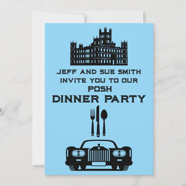 Invitation Soirée Thématique Downton (Devant)