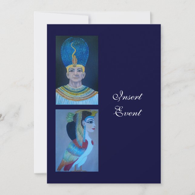 Invitation soirée thématique égyptienne 5x7 modèle (Devant)