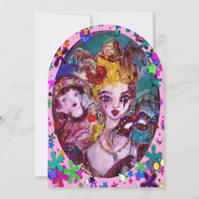 INVITATION SOIRÉE VÉNITIENNE DE LA SAINT-VALENTIN EN MASQUE (Dos)