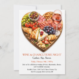 Invitation Soirée Vin et Charcuterie - Gourmet Savoureux