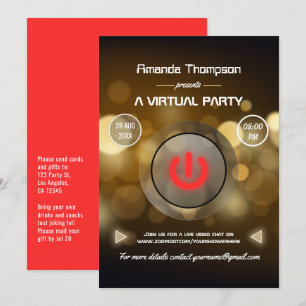 Invitation Soirée Virtuelle Bokeh