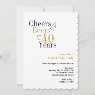 Invitation Soirées et bières jusqu'à 40 ans minimum fête