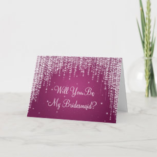 Invitation Sois ma demoiselle d'honneur nuit éblouir Berry ro