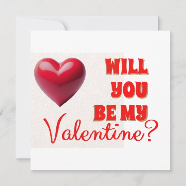 Invitation Sois mon Valentin (Devant)