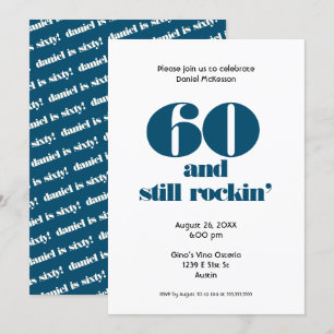 Invitation Soixante Anniversaire 60 et toujours Rockin' Par