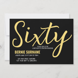 Invitation Soixante Anniversaire 60e Simple Anniversaire