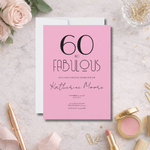 Invitation Soixante ans et fabuleux 60e anniversaire