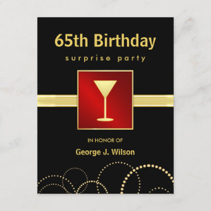 Invitation soixante-cinquième Fête d'anniversaire - photo