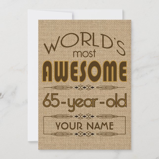 Invitation soixante-cinquième Monde de célébration (Devant)