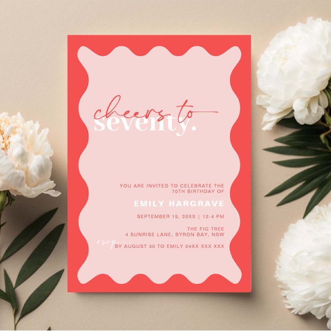 Invitation Soixante-dix-septième fête d'anniversaire (Créateur téléchargé)