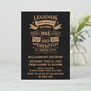 Invitation Soixante-dix vintages 70e anniversaire personnalis