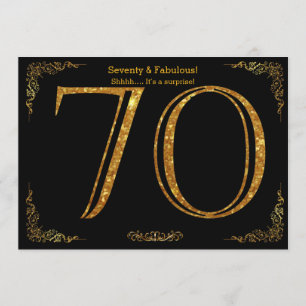 Invitation Soixante-dixième anniversaire, styl Gatsby, partie