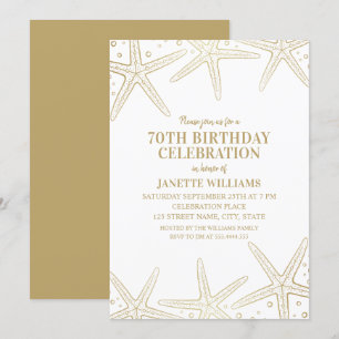 Invitation Soixante-dixième fête d'anniversaire d'étoiles de