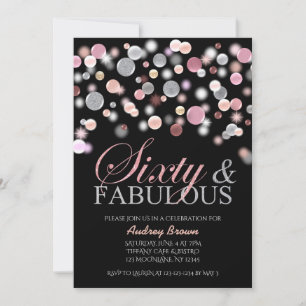 Invitation Soixante et fabuleux, 60e anniversaire, Argent ros