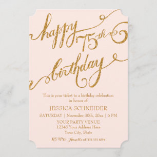 Invitation soixante-quinzième, cinquième célébration de fête