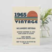 Soixante vintage 60e anniversaire personnalisée