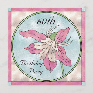 Invitation Soixantième anniversaire d'orchidée d'effet en