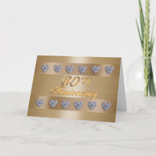 Invitation soixantième diamants d'invitation de fête