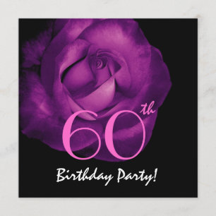 Invitation soixantième Le modèle de fête d'anniversaire
