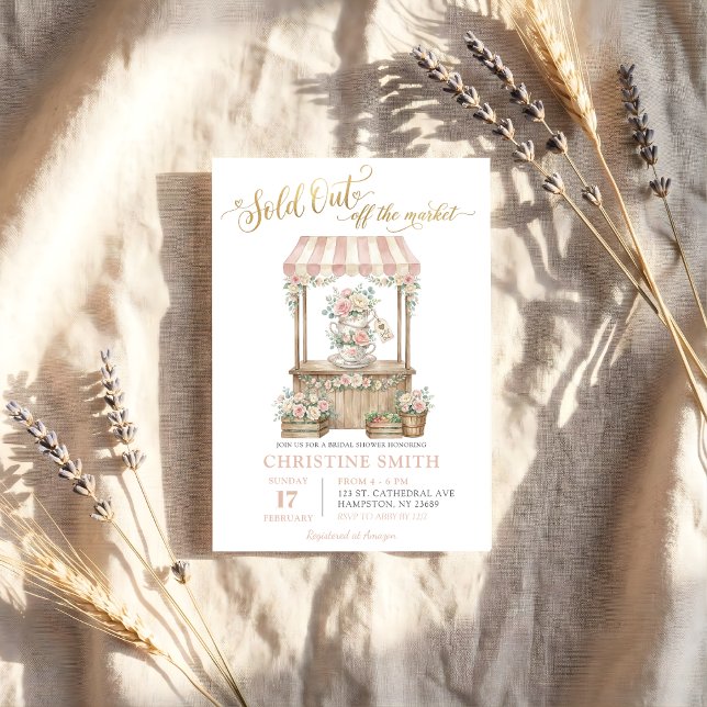 Invitation Sold Out flower Farmer Market Bridal Shower (Créateur téléchargé)