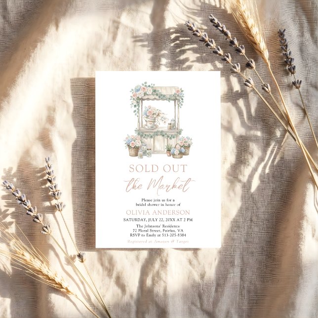 Invitation Sold Out flower Farmer Market Bridal Shower (Créateur téléchargé)