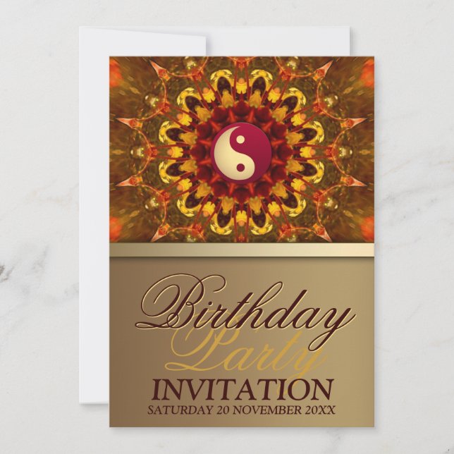 Invitation Solde vie Sunburst Anniversaire fête (Devant)