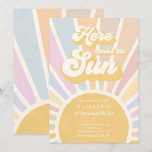 Invitation Soleil Anniversaire Boho 1er Voyage Autour Du Sole