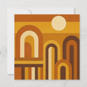 Invitation Soleil et Arches Design Géométrique Moderne du Mil
