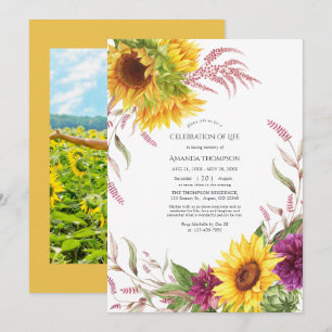 Invitation Soleil et Bourgogne Plum Fête de la vie