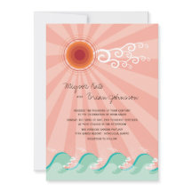Soleil Rose Et Vagues Bleues Aqua Summer Beach Mar