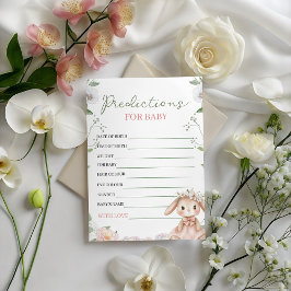 Invitation Some Bunny Baby Predictions Game Card