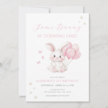 Some Bunny Spring Girl Lapin Rose Premier Annivers