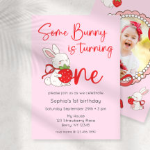 Some Bunny Strawberry 1er Anniversaire Photo