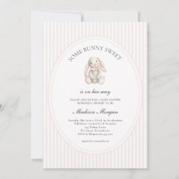 Invitation Some Bunny Sweet Pink Girl Baby Shower 