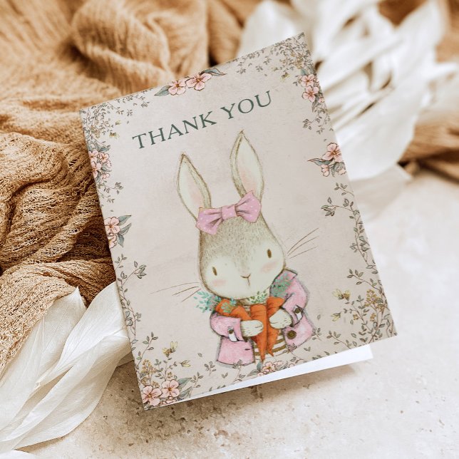 Invitation Somebunny is Turning One Birthday Thank You Card (Créateur téléchargé)