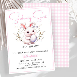 Invitation Somebunny Sweet est sur le chemin Baby shower fill