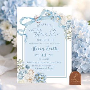 Invitation Something Blue avant que je fasse la Baby Shower