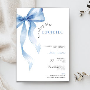 Invitation Something Blue before I Do Baby Shower de Mariage
