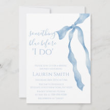 Something Blue Before I Do" Bridal Shower Invitati