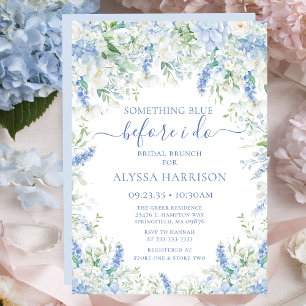Invitation Something Blue Before I Do Floral Bridal Shower