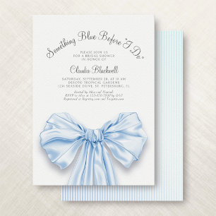 Invitation Something Blue French Bow Coquette Enterrement de