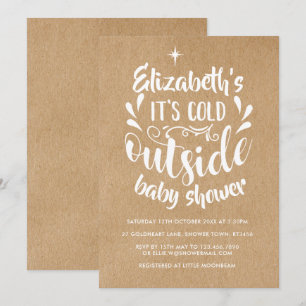 Invitation Son Baby shower Froid À L'Extérieur / Saupoudrer R