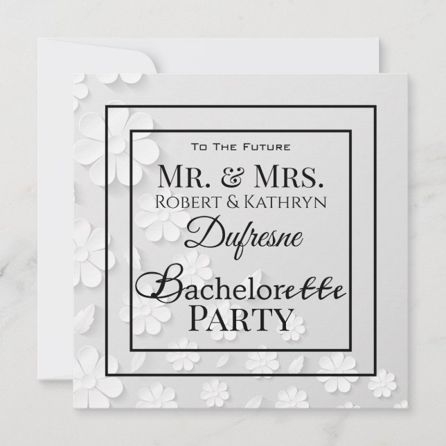 Invitation Son Bachelor & Hers Bachelor / Bachelorette (Devant)