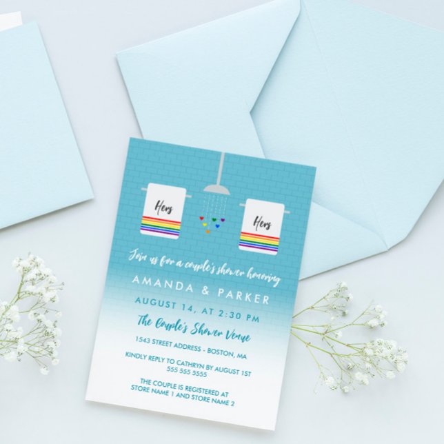 Invitation Son et sa douche de couple lesbienne (Créateur téléchargé)