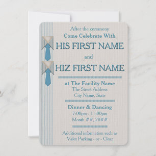 Invitation Son et son Blue Oxford Pinstripe